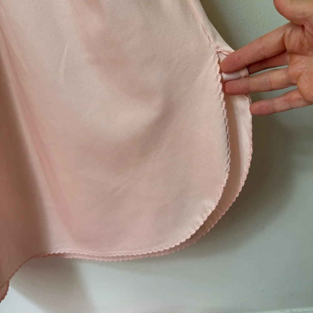 Ralph Montenero Vintage Pink Peignoir Set Maxi Slip Nightgown and Robe S